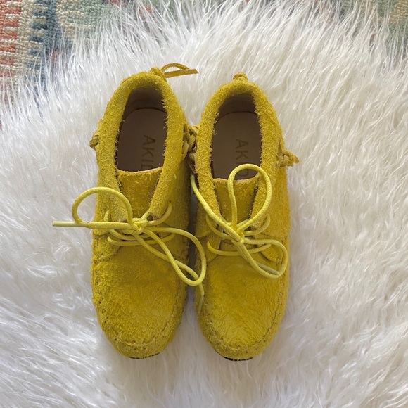 akid brand kids yellow suede sneaker boot boys shoe leather chukka moccasin 12 - Picture 10 of 12